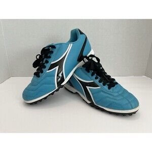 Diadora Sems Women's Blue and Black Soccer Futbol Molded Lace Up Cleats Size 8.5